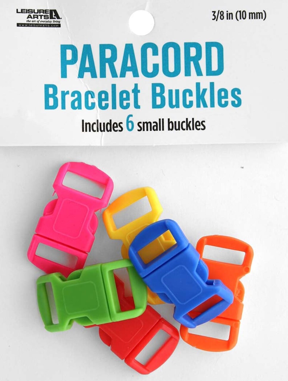 Leisure Arts Small 6 piece Multi Color Paracord Buckles